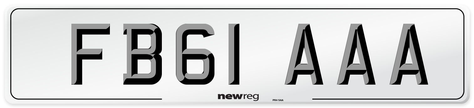 FB61 AAA Number Plate from New Reg